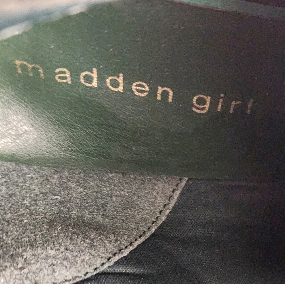 Madden Girl Ronni Dark Green Croc-embossed Knee High Boots - Picture 14 of 15